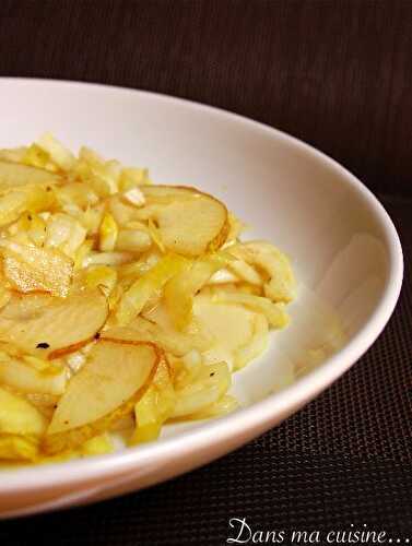 Salade d'endives aux poires et sirop d'agave