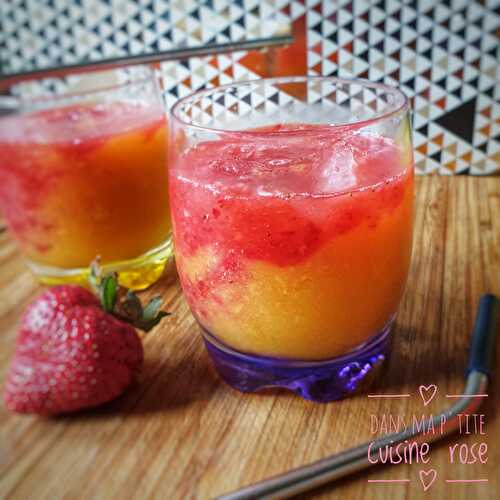 Cocktail fraise-mangue-citronnade