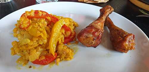 Curry de lentilles corail aux poivrons