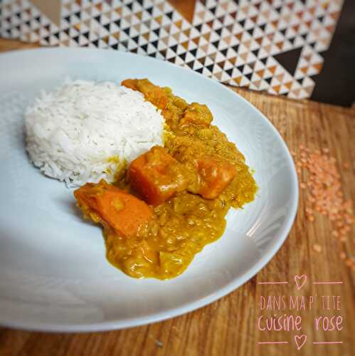 Dhal de lentilles corail et patates douces