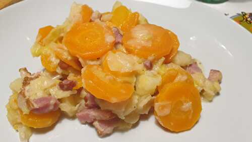 Fondue poireaux, carottes et pommes de terre
