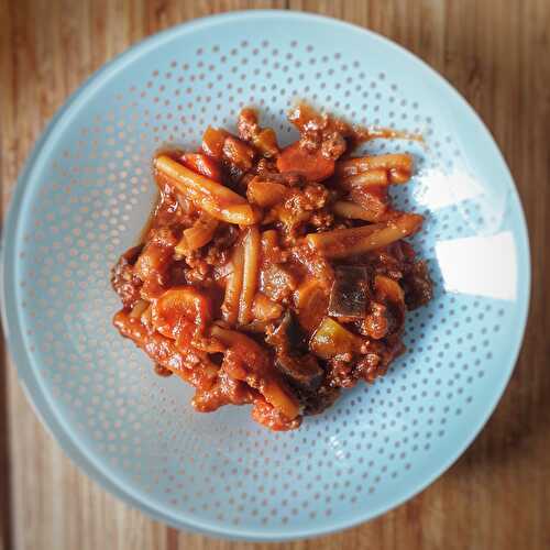 One pot pasta bolognaise aux légumes