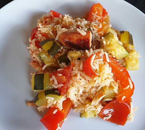 One pot rice style ratatouille