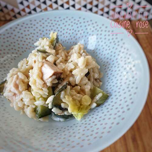 Risotto aux courgettes et dés de jambon