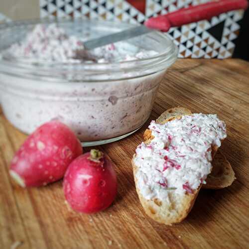 Tartinade de radis roses