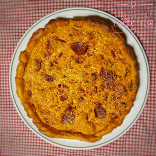 Tarte courgettes et carottes au chorizo (au Companion)