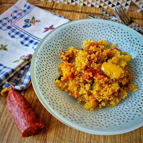 One pot de quinoa aux légumes et chorizo (à l’autocuiseur, Cookeo, Cosori ou Instant Pot)