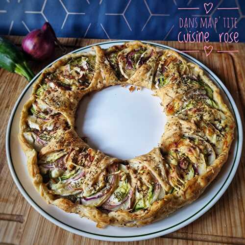 Tarte couronne courgette/chèvre/miel (au Companion ou non)