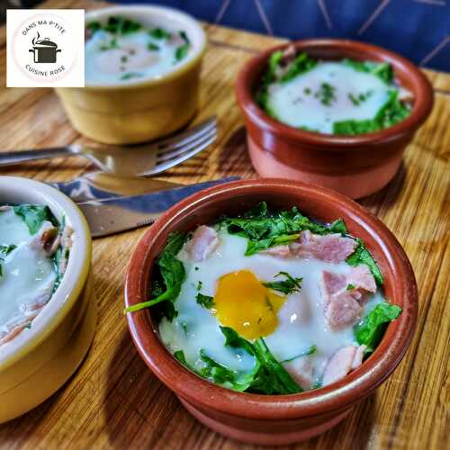 Oeuf cocotte aux épinards (à l’autocuiseur, Cookeo, Cosori ou Instant Pot)