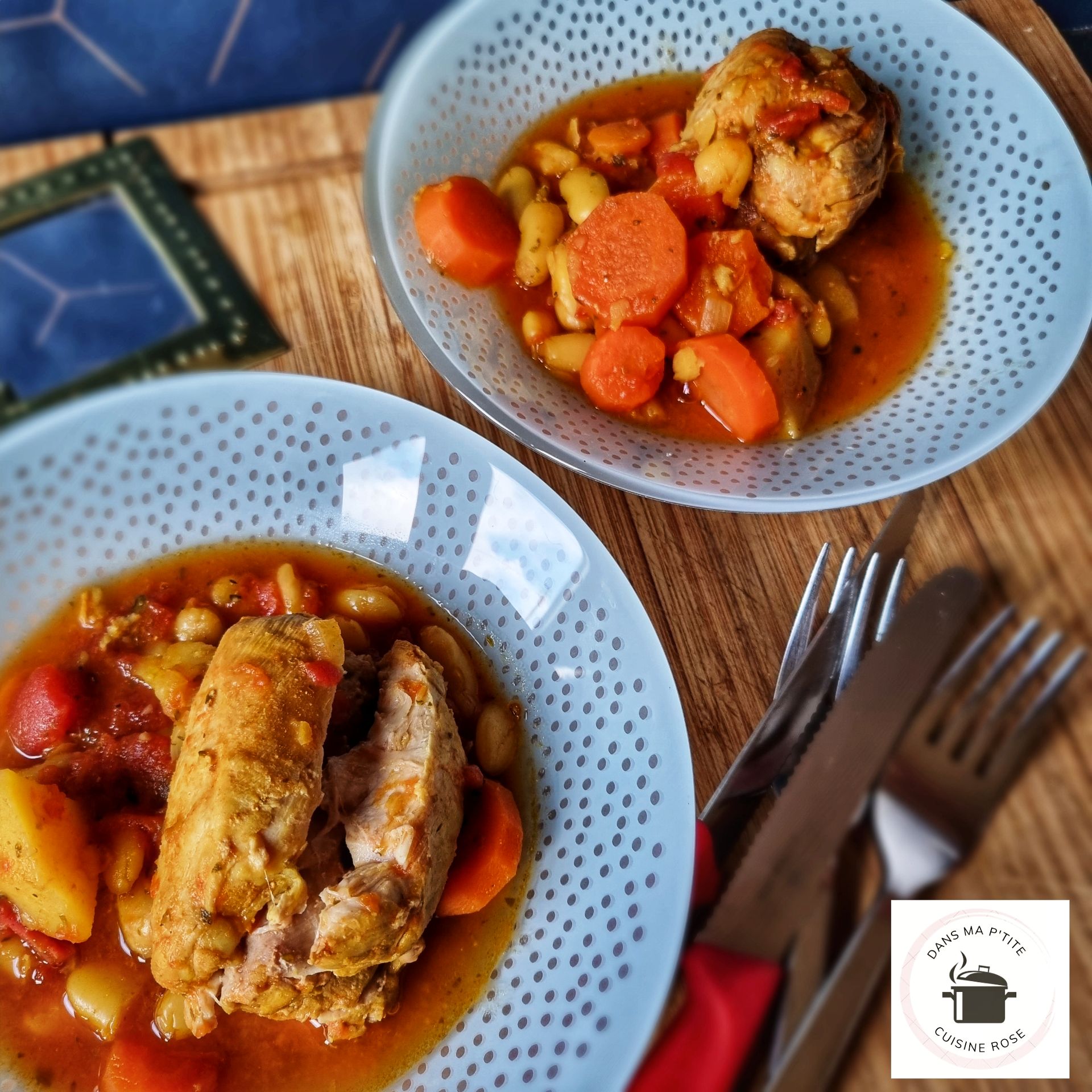 Haricots blancs et poulet, façon loubia (à l’autocuiseur, Cookeo, Cosori ou Instant Pot)