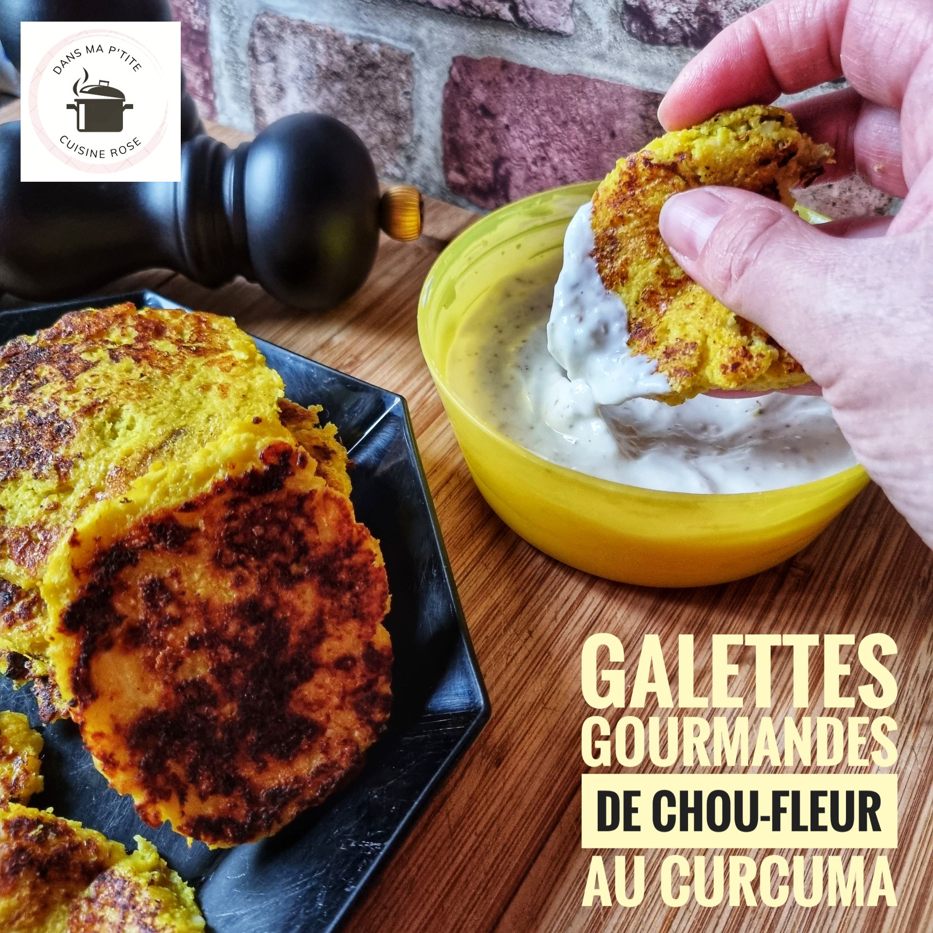 Galettes gourmandes de chou-fleur au curcuma (au Companion ou non)