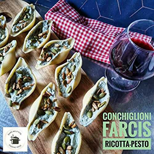 Conchiglioni farcis ricotta-pesto (au Companion ou non)