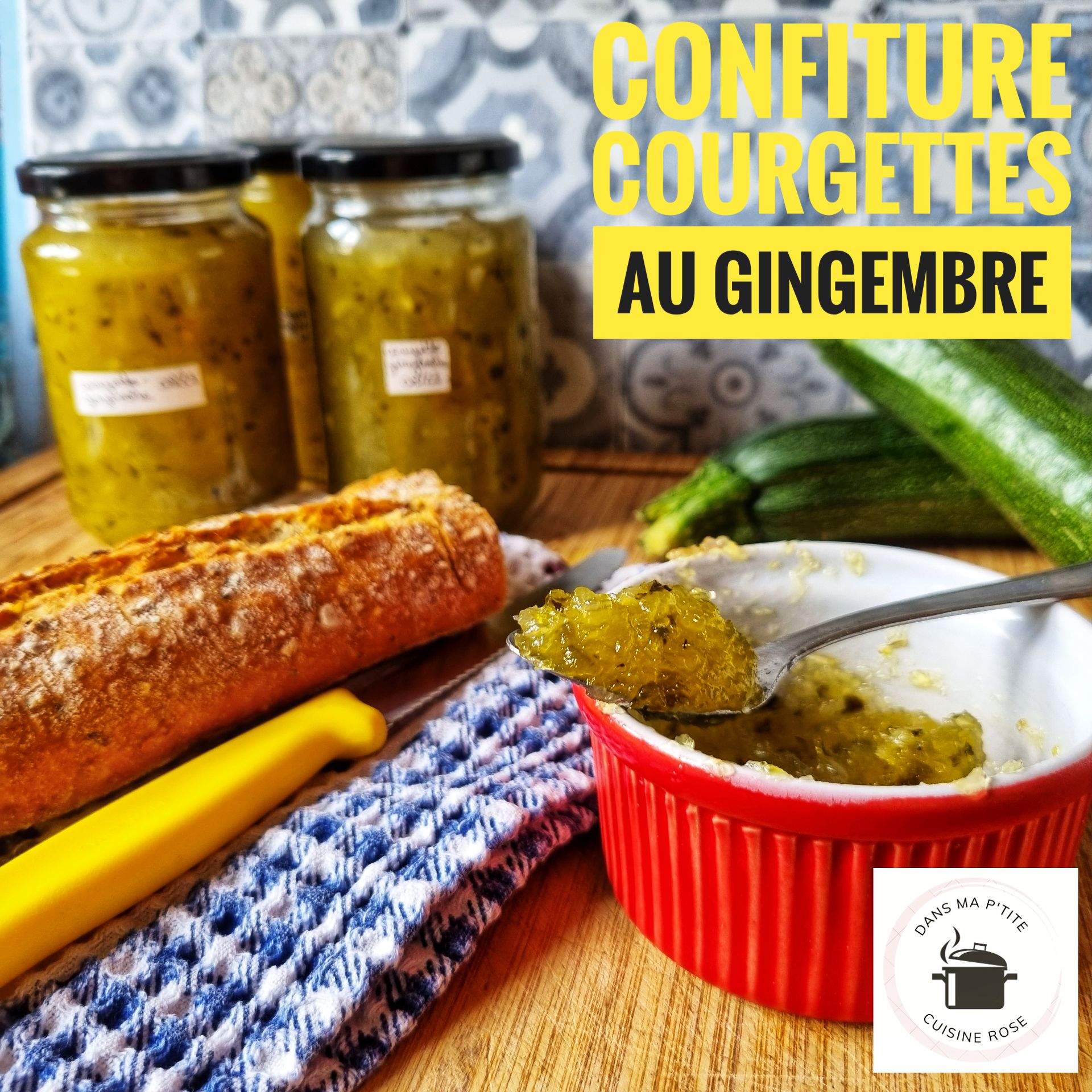 Confiture de courgettes au gingembre (au Companion ou non)