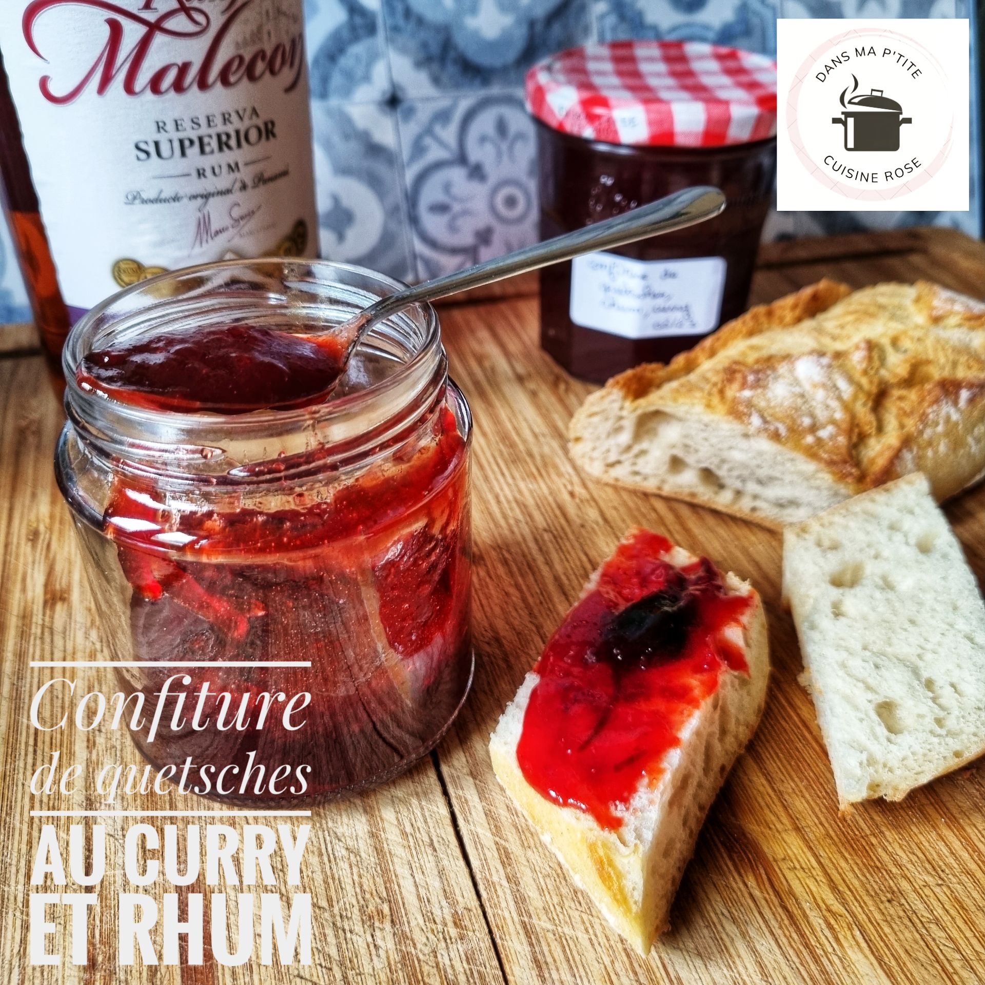 Confiture de quetsches au curry, vanille et rhum (au Companion ou non)