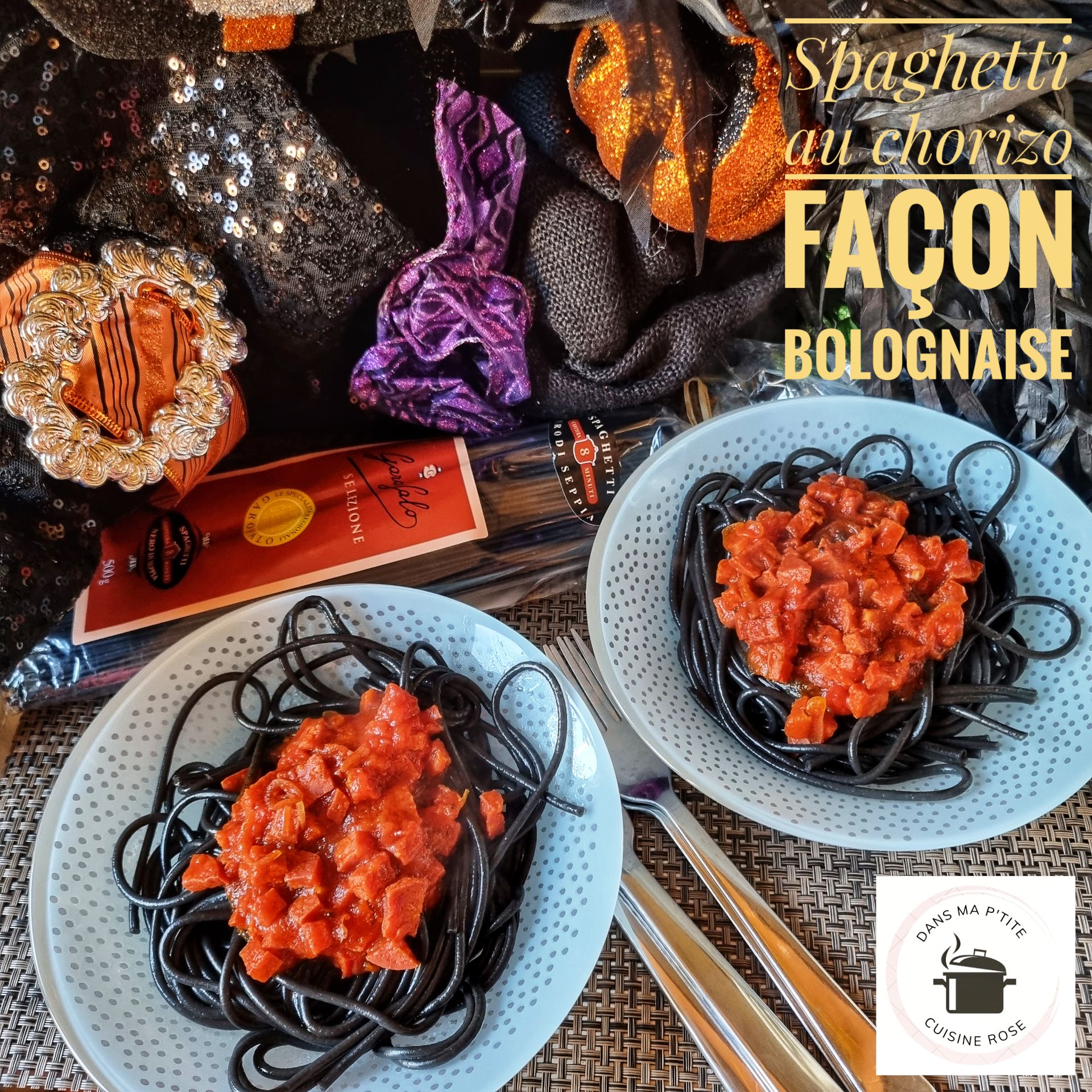 Spaghetti au chorizo facon bolognaise, alias les cheveux de sorcière ensanglantés (au Companion ou non)