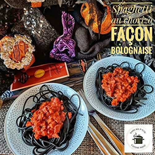 Spaghetti au chorizo facon bolognaise, alias les cheveux de sorcière ensanglantés (au Companion ou non)