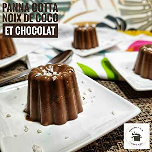 Panna Cotta noix de coco et chocolat, IG bas et vegan (au Companion ou non)