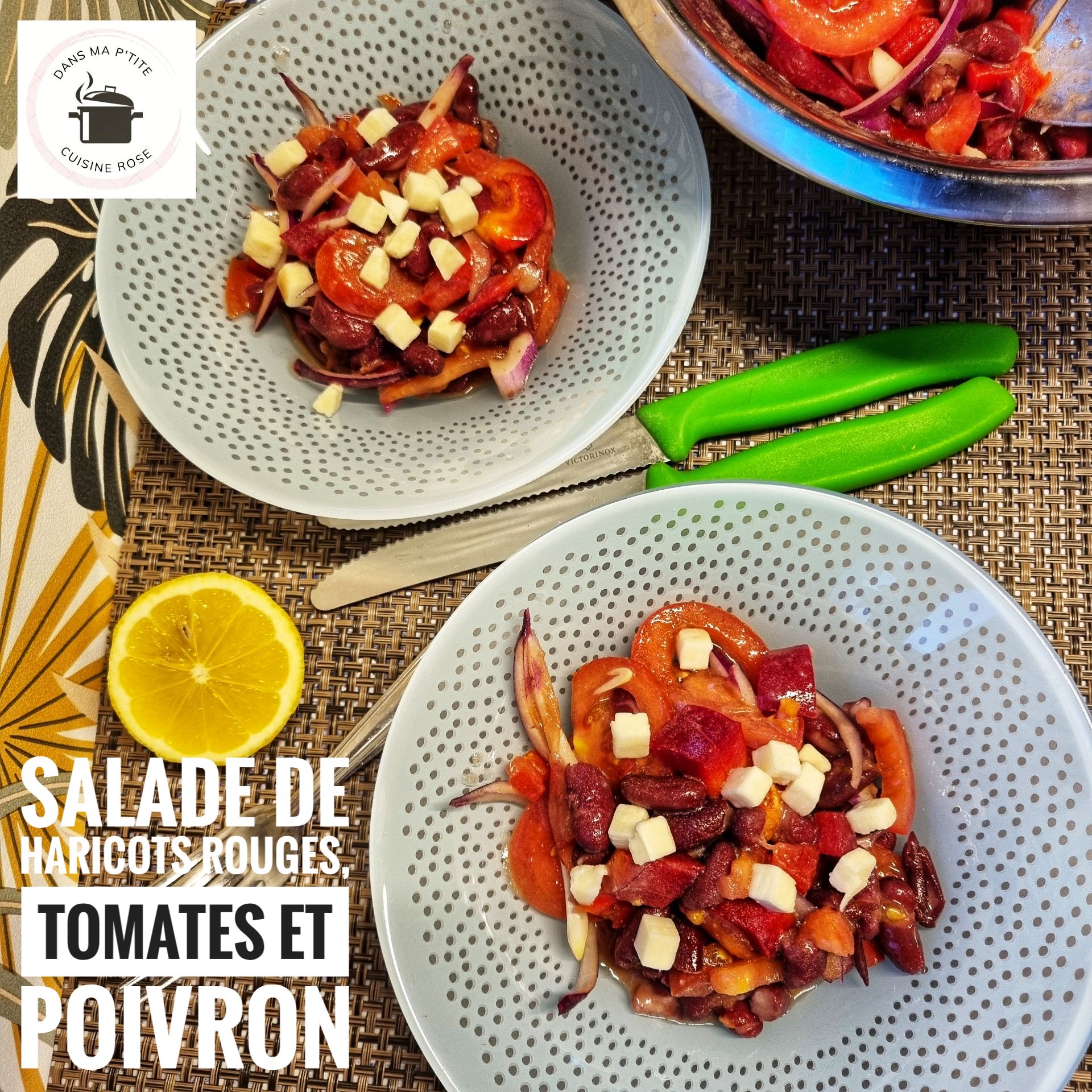 Salade de haricots rouges, tomates et poivron