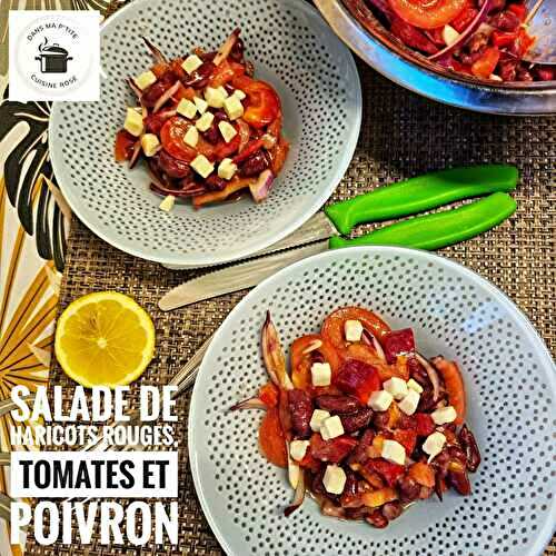 Salade de haricots rouges, tomates et poivron