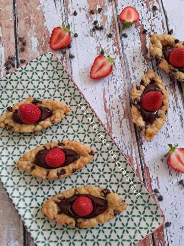 Barquettes Cookies au chocolat