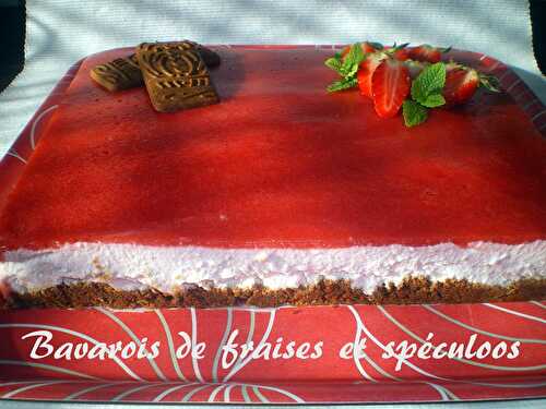 Bavarois de fraises et spéculoos