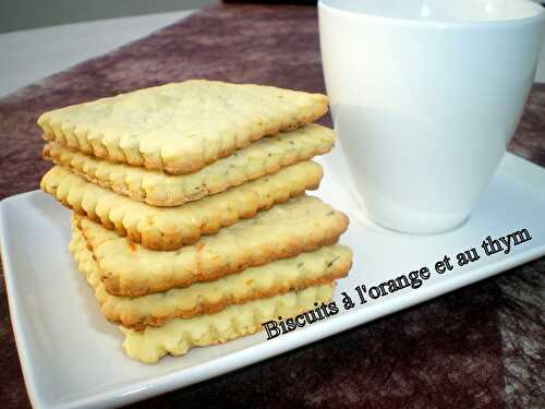 Biscuits à l'orange et au thym