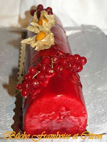 Bûche framboise et citron