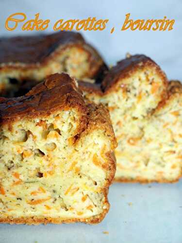 Cake à la carotte et boursin