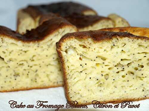 Cake au fromage blanc , citron et pavot