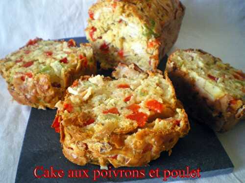 Cake aux poivrons et poulet