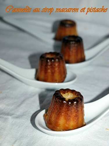 Cannelés au sirop de macaron et pistache + Partenaire