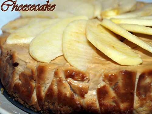 Cheesecake à la confiture de lait noisette et pommes