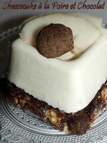 Cheesecake à la poire et chocolat + Partenaire
