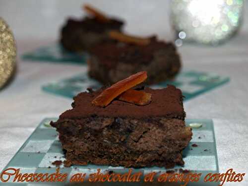 Cheesecake au chocolat et oranges confites