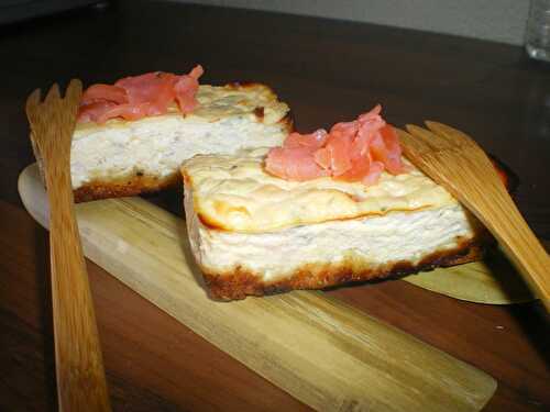 Cheesecake au saumon et ciboulette