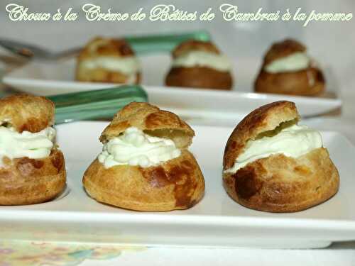 Choux à la crème de bêtises de Cambrai à la pomme + Partenaire