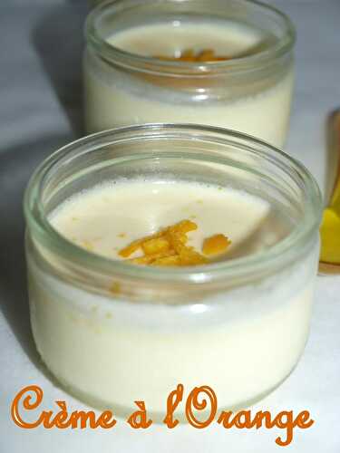 Crème à l'orange (sans œufs)