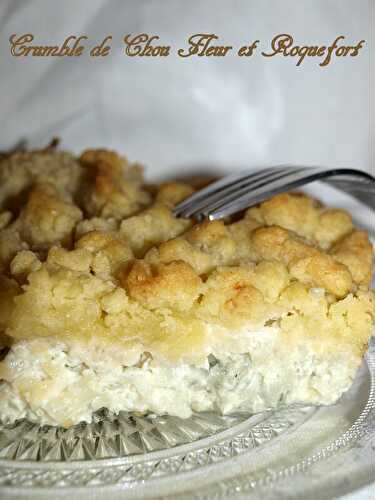 Crumble au chou fleur et roquefort