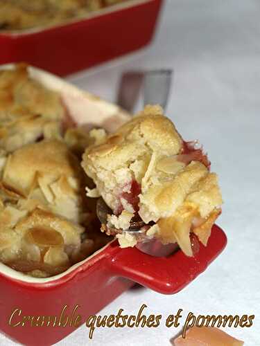 Crumble de quetsches et pommes