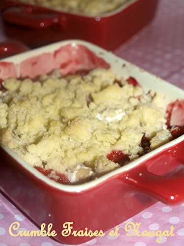 Crumble fraises et nougat