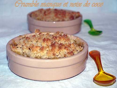 Crumble mangue et noix de coco