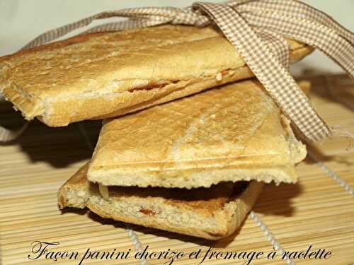 Façon panini au chorizo et fromage à raclette