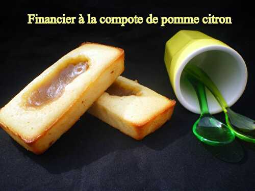 Financier à la compote de pomme et citron