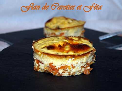 Flan de carottes et féta