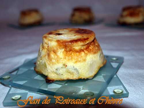 Flan de poireaux et chèvre