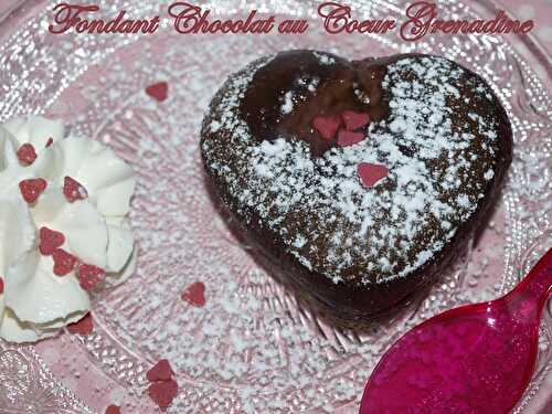 Fondant au chocolat au coeur grenadine