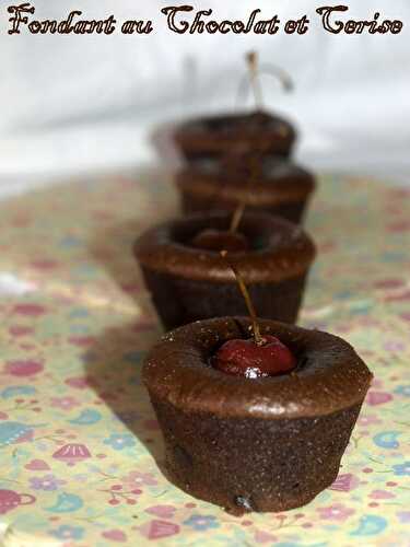 Fondant au chocolat et cerise