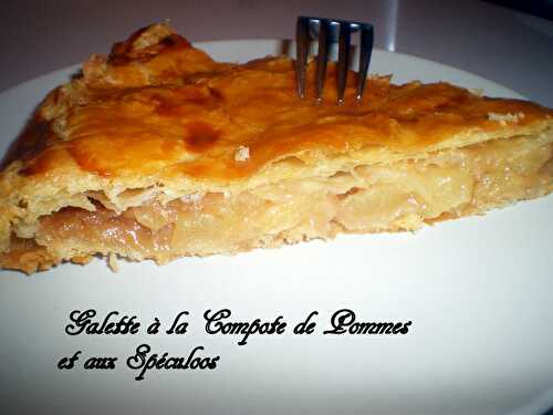 Galette à la compote de pommes aux spéculoos