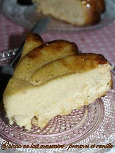 Gâteau au lait concentré pommes et vanille