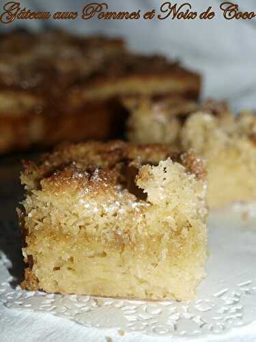 Gâteau aux pommes et noix de coco